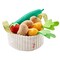 HABA Biofino Vegetable Basket - Soft Plush Pretend Play Food with Carrier, Cucumber, Tomato, 2 Carrots and 3 Potatoes
